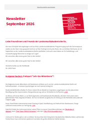 Newsletter September 2026